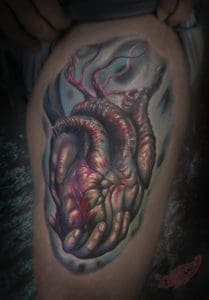 anatomical heart tattoo patrick oleson omaha