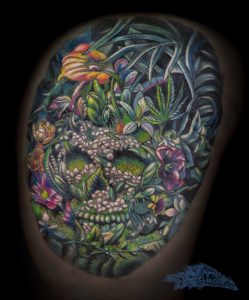 best of omaha flower Skull tattoo