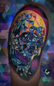 Prismatic Skull Tattoo
