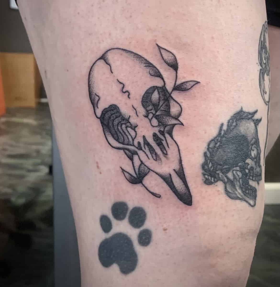 bird skull tattoo omaha