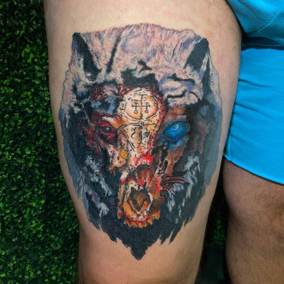 diable wolf tattoo