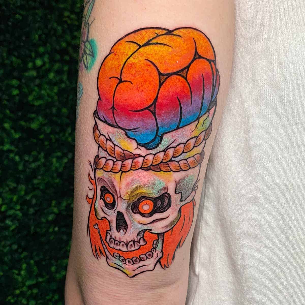 migraine brain tattoo